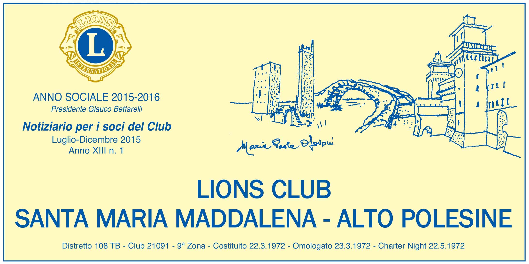 Lions Club Santa Maria Maddalena | Lug - Dic 2015